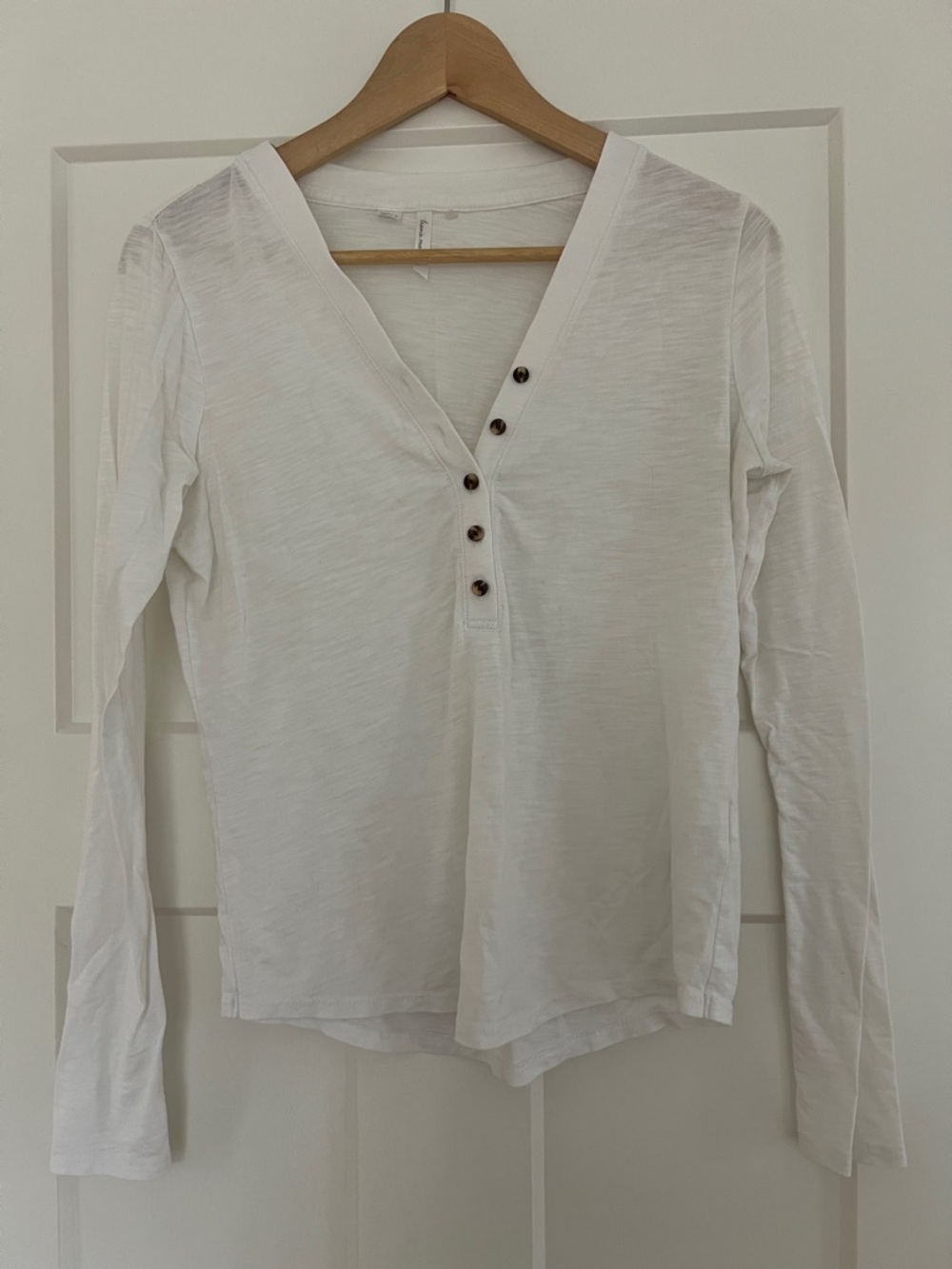 Travis Mathew Classic Women's Long-Sleeve Henley Top - White